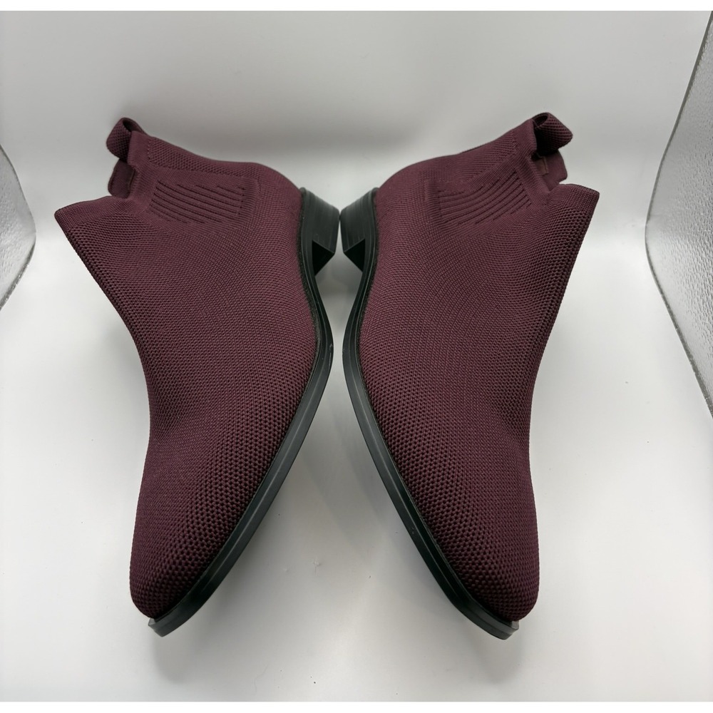 VIVAIA Ryan Pro Chelsea Boots Women EU 38 US 8 Burgundy Knit Square Toe Comfort - Picture 5 of 9